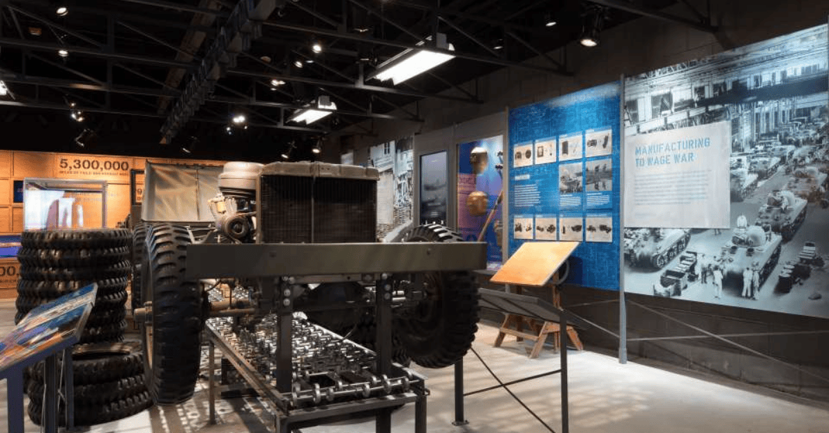 GroupSync | New Orleans for Group Travel | Exhibit of historical artifacts in the National WWII Museum 