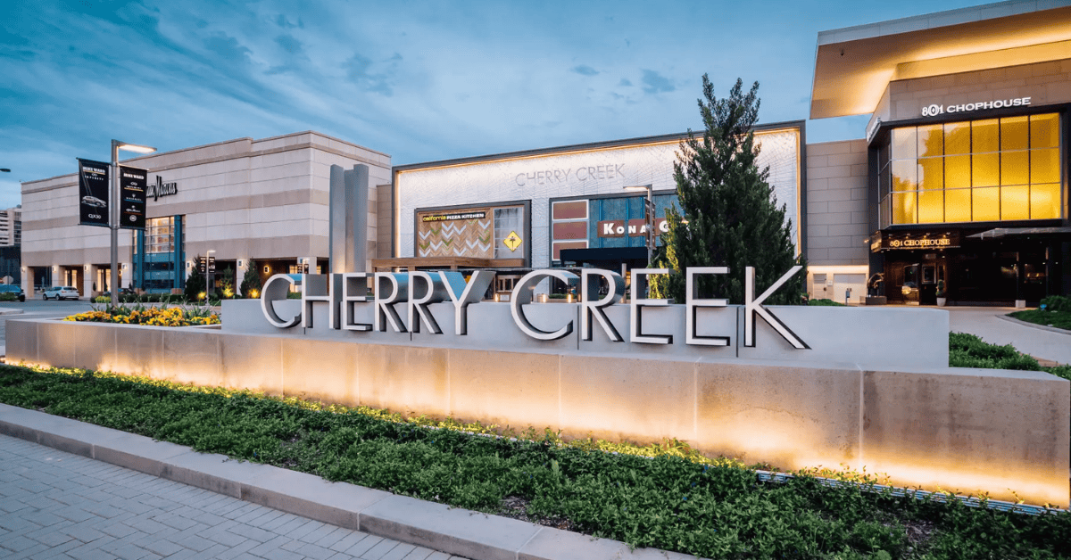 Entrance to Cherry Creek shopping mall