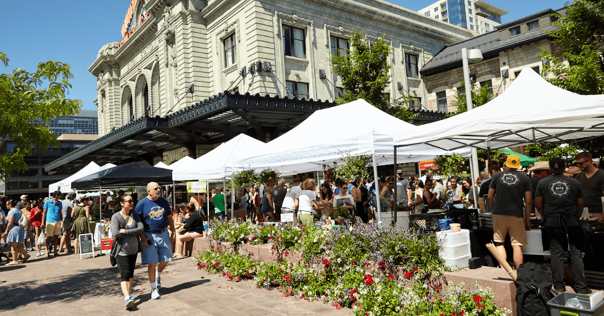 Union Station Farmers Market in the spring