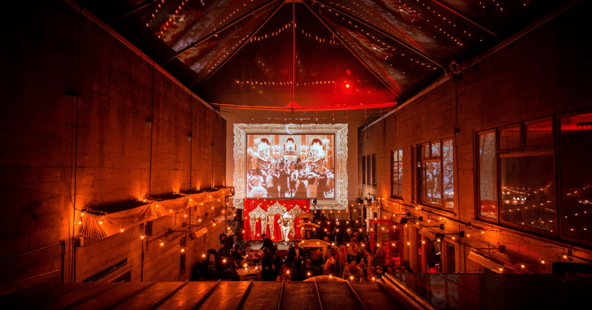 Foreign Cinema restaurant outdoor courtyard