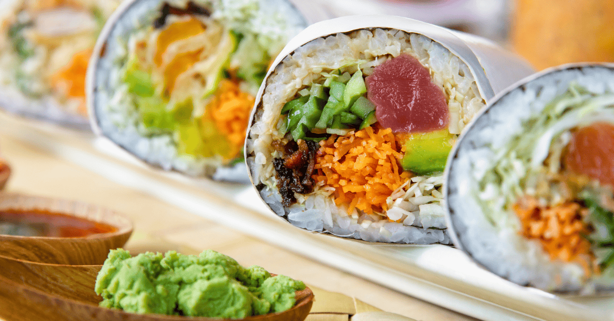 Close-up of sushi