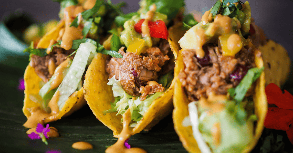 Plant-based jackfruit tacos