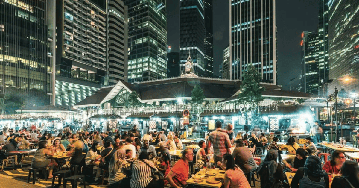 Lau Pa Sat hawker center in Singapore