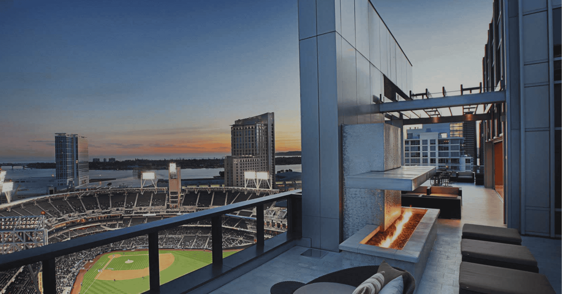 View of Petco Park from the Skybox at Diamond View event venue