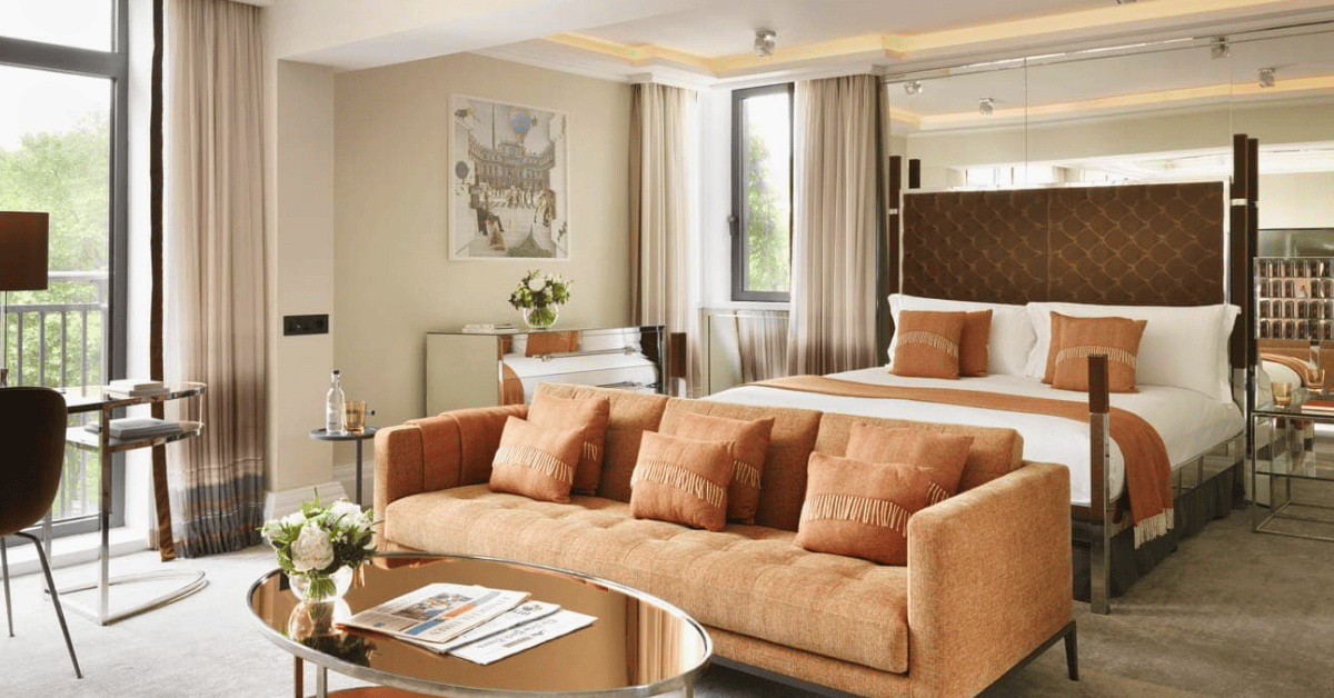 Guest room at The Athenaeum Hotel and Residences