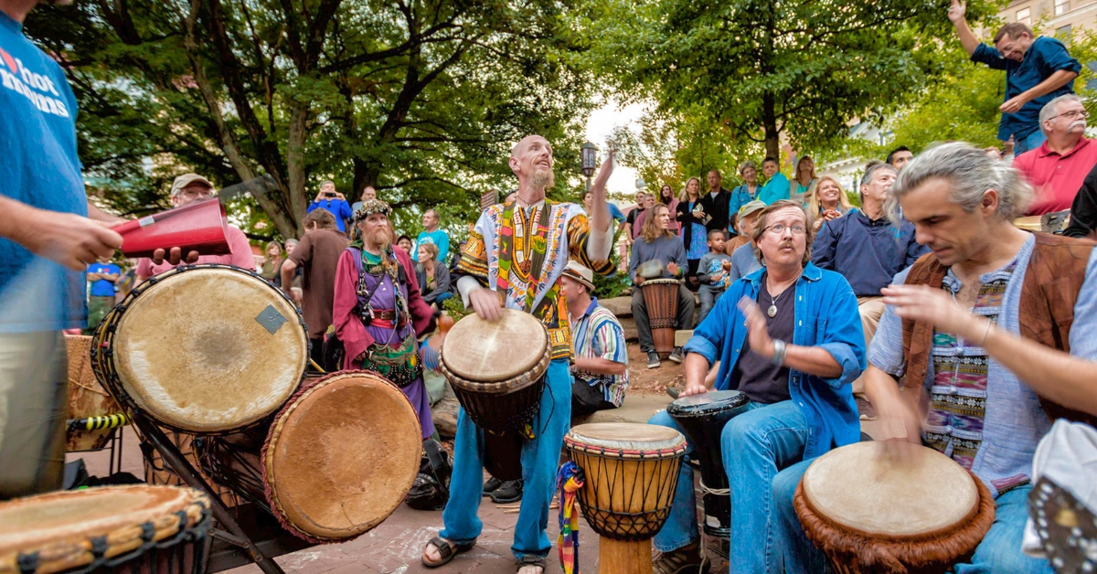 Friday Night Drum Circle at Pritchard Park
