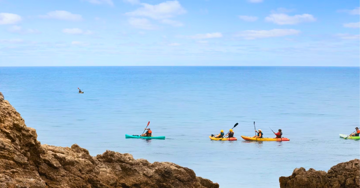 Terranea Resort kayaking in ocean